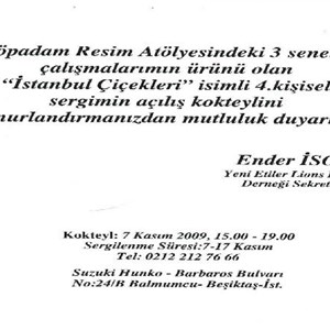 Ender İsot, "İstanbul Çiçekleri" Sergisi (2009)
